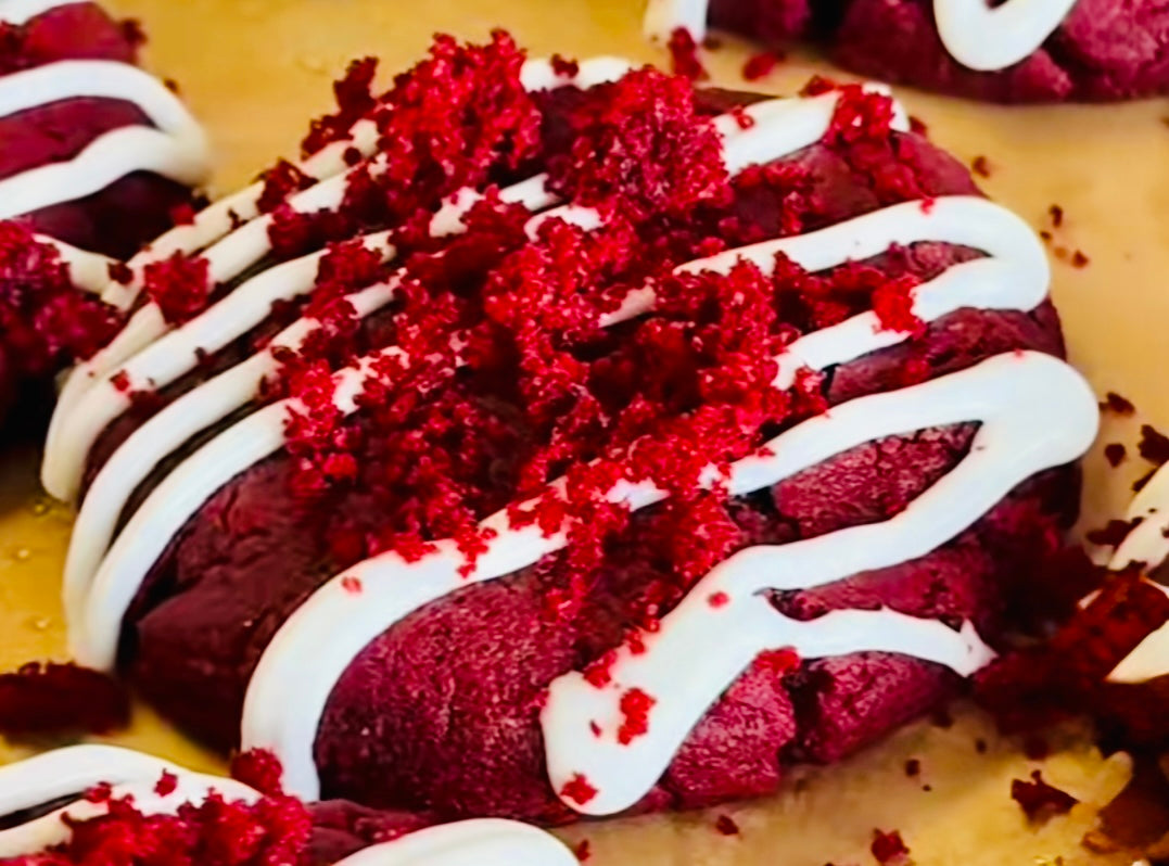 Red Velvet Stuffed Cookie