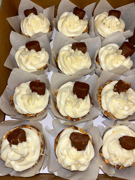 Chocolate Butterfinger Cupcakes