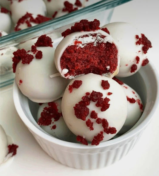 Red Velvet White Chocolate Truffles