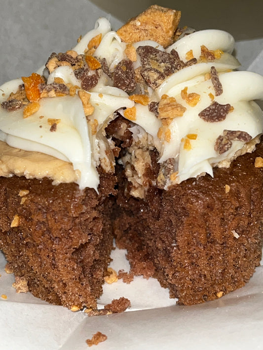 Butterfinger Infused Cupcakes