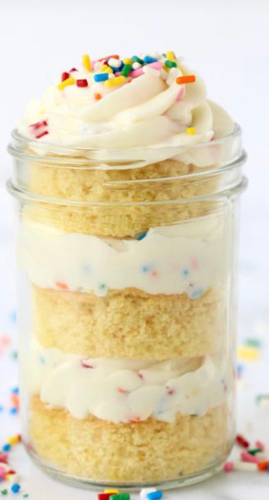 Vanilla Birthday Cake in a Cup